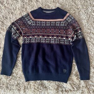 Men's Navy Patterned Sweater